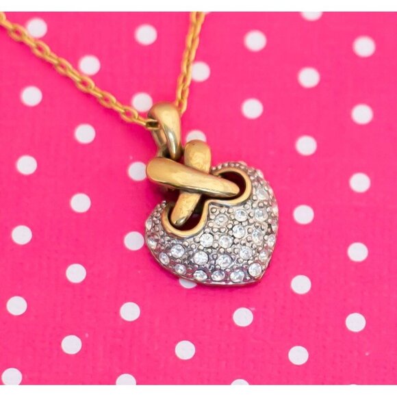 Vintage Cross Heart Necklace by Avon 16 inch - P7 - Picture 1 of 3